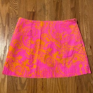 Lilly Pulitzer Pink and Orange Mini Skirt